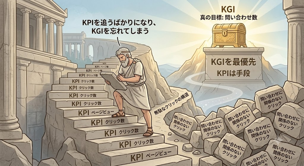 KPIを追うことが目的になってしまう